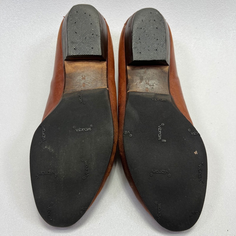 VINTAGE Bally Womens Brown Leather Crest Loafers Size 8M Italy Low Heel Flats - Picture 11 of 14
